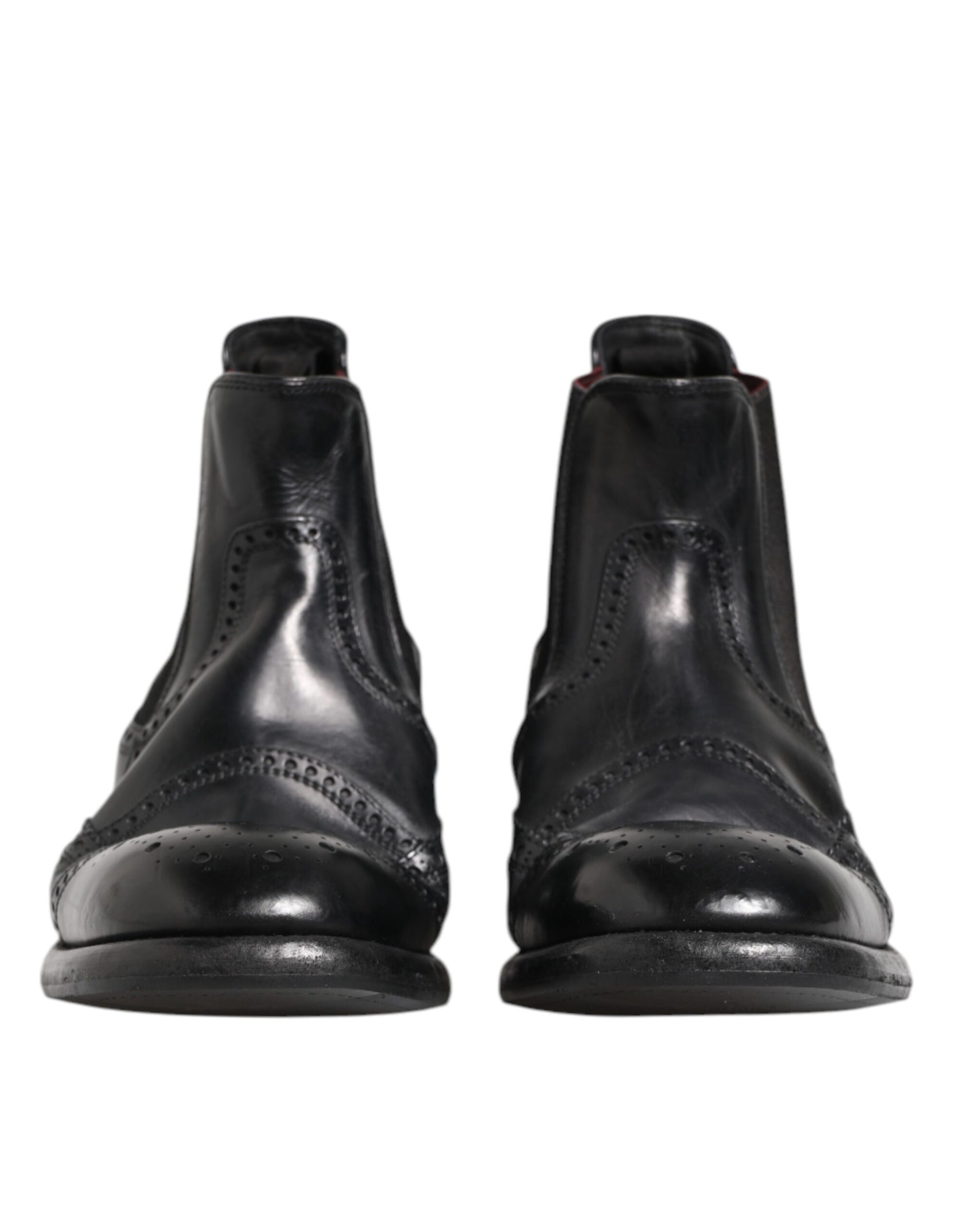 Dolce & Gabbana Black Leather Ankle Boots