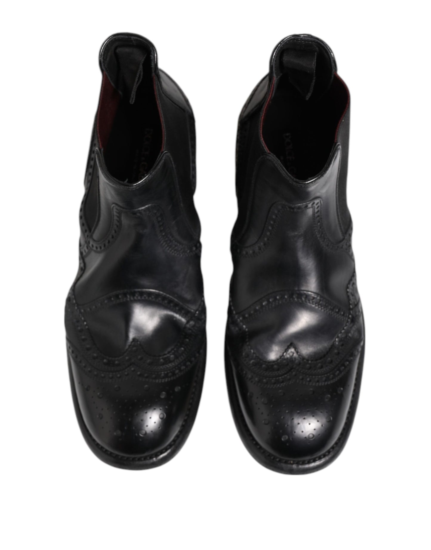 Dolce & Gabbana Black Leather Ankle Boots