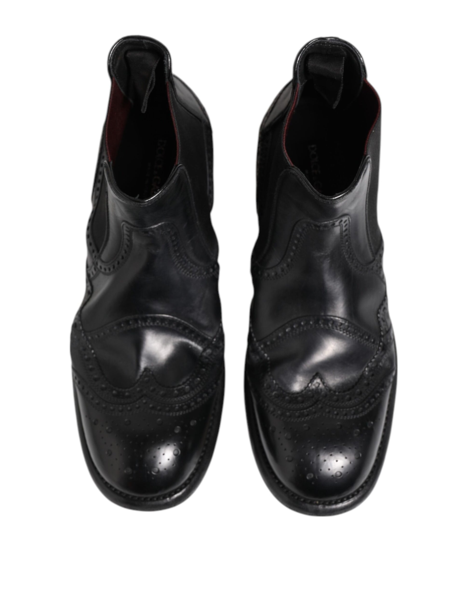 Dolce & Gabbana Black Leather Ankle Boots