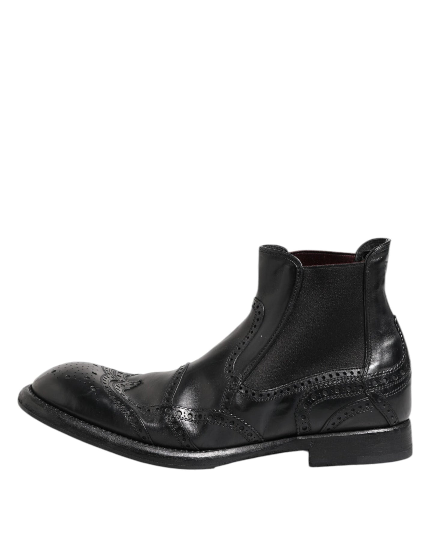 Dolce & Gabbana Black Leather Ankle Boots