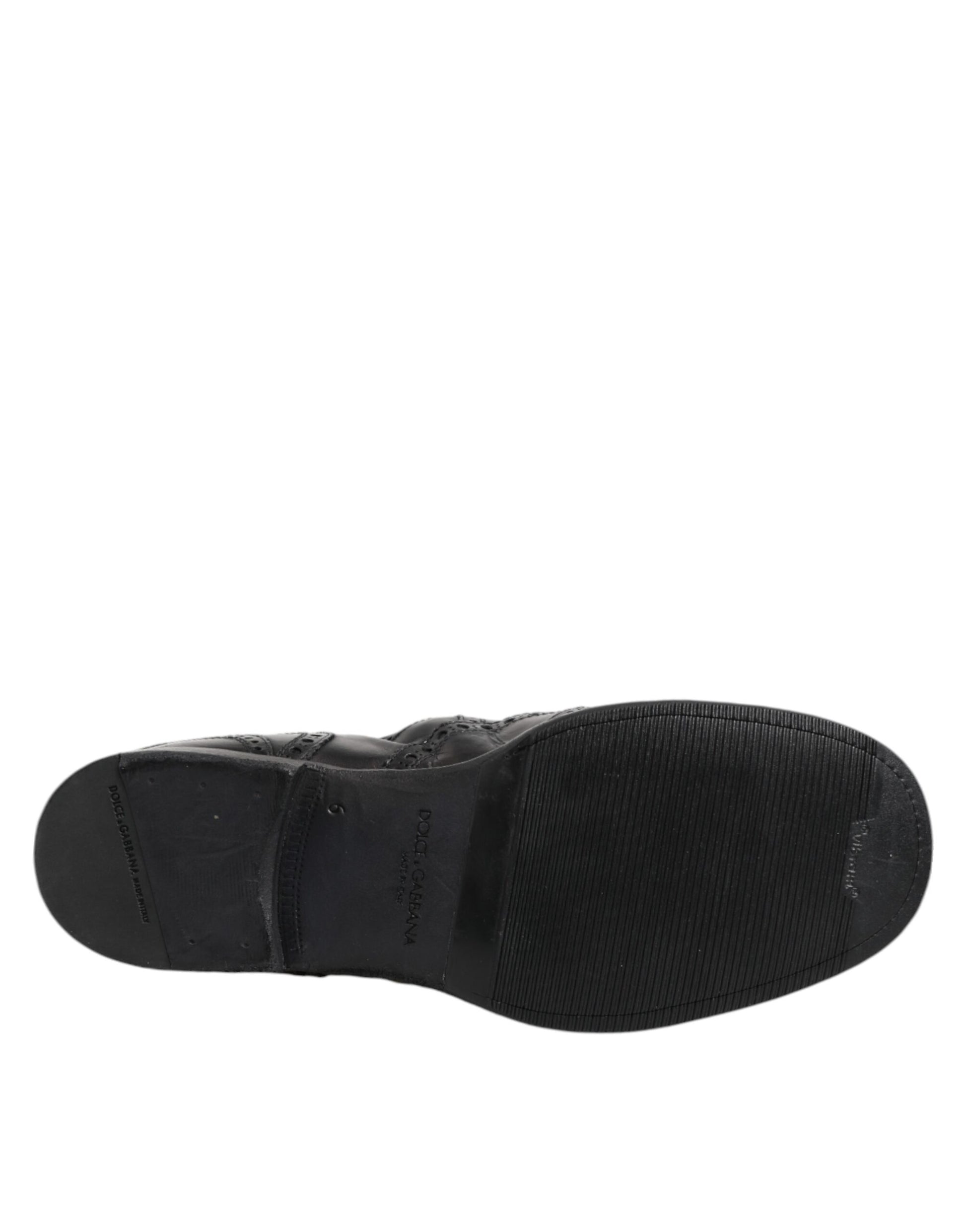 Dolce & Gabbana Black Leather Ankle Boots