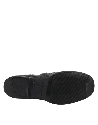 Dolce & Gabbana Black Leather Ankle Boots