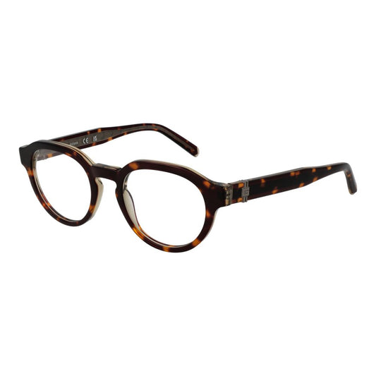 Guess Brown Men's Optical Frames – Round Full-Rim Design
