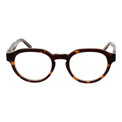 Guess Brown Men's Optical Frames – Round Full-Rim Design