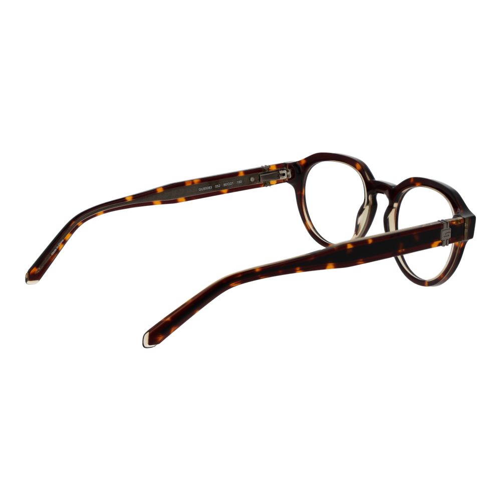 Guess Brown Men's Optical Frames – Round Full-Rim Design