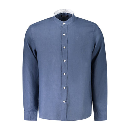 North Sails Blue Linen Shirt: Sustainable Casual Comfort