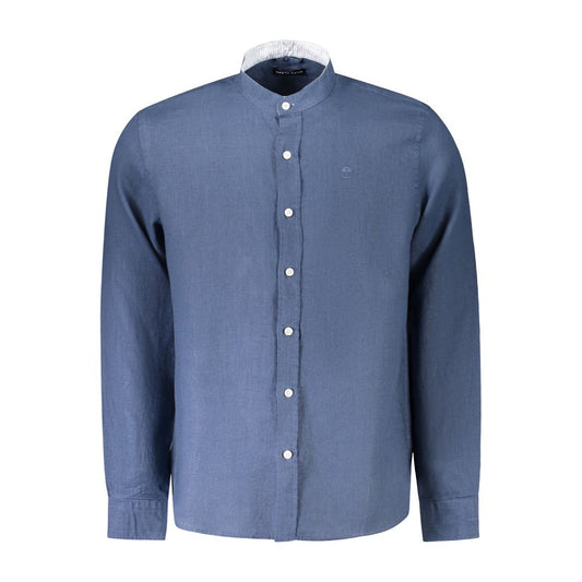 North Sails Blue Linen Shirt: Sustainable Casual Comfort
