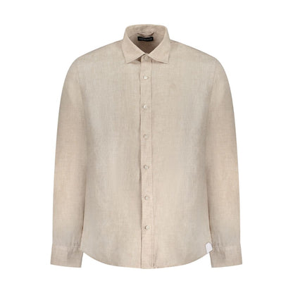 North Sails Beige Linen Shirt - Long Sleeve with Italian Collar