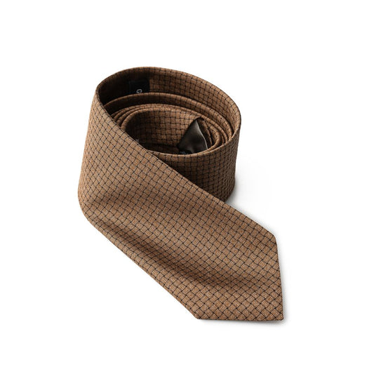 Giorgio Armani Bicolor Silk Tie - Bronze Jacquard