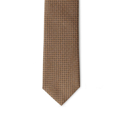 Giorgio Armani Bicolor Silk Tie - Bronze Jacquard