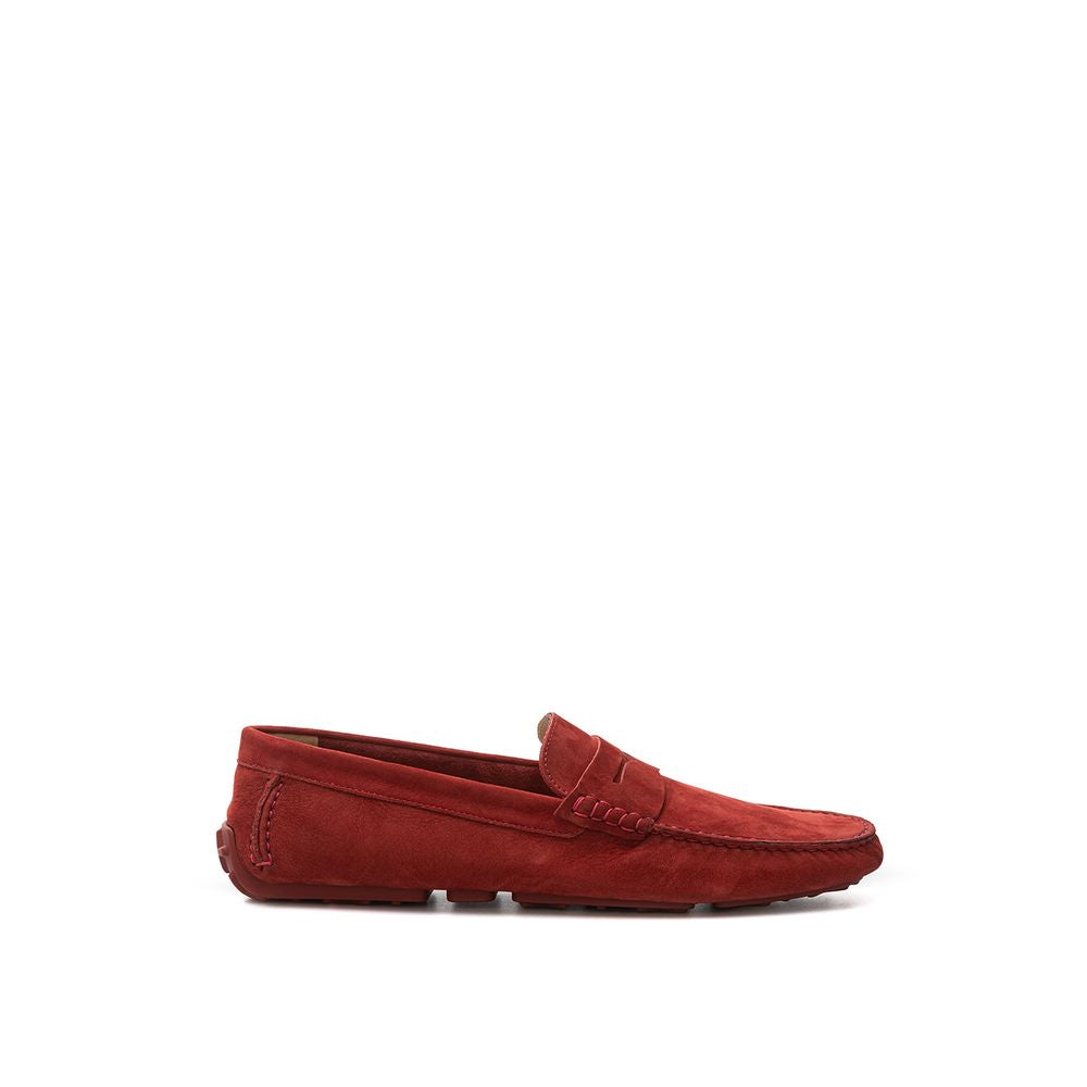 Bally Bordeaux Leather Moccasin