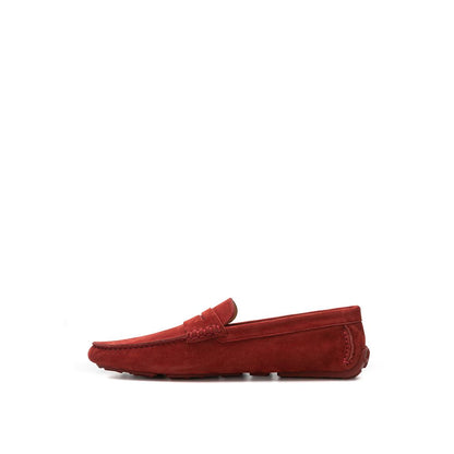 Bally Bordeaux Leather Moccasin