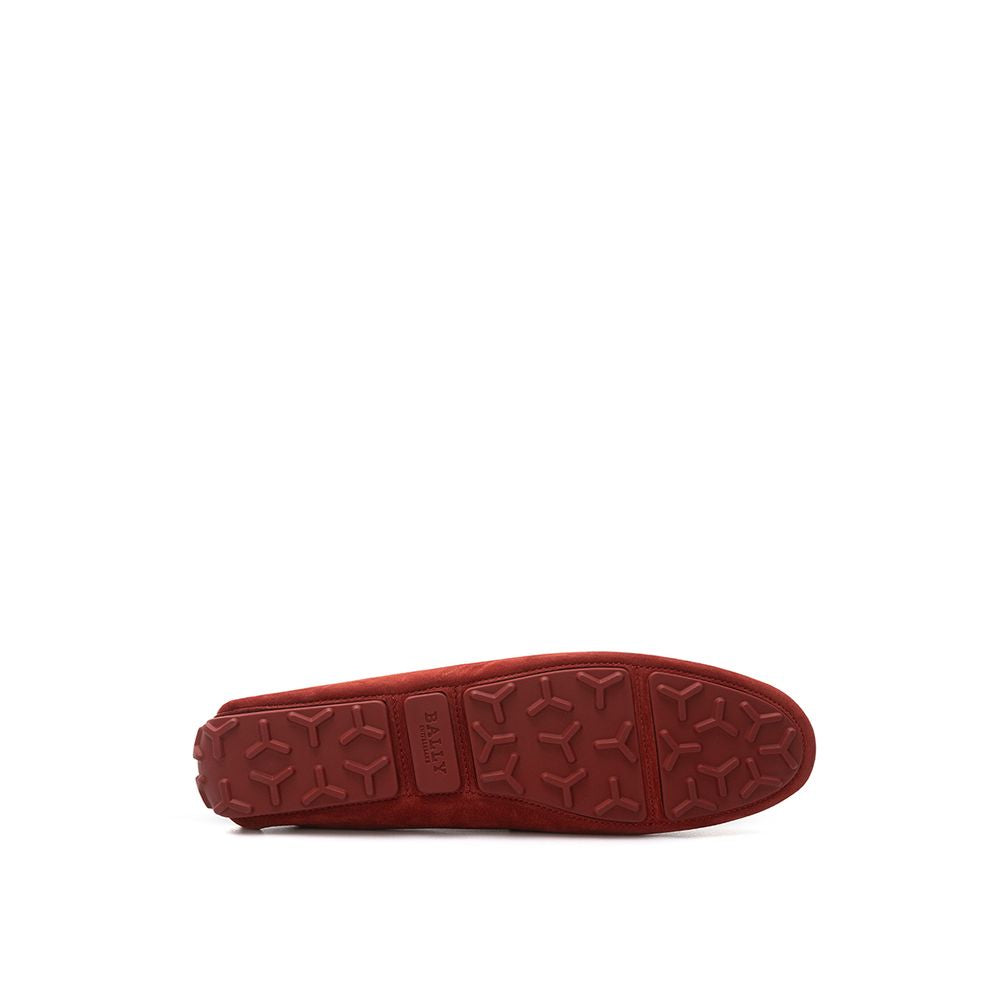 Bally Bordeaux Leather Moccasin
