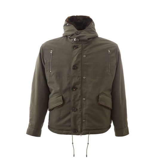 Lardini Army Cotton Jacket with Eco Fur