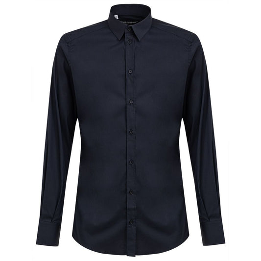 Dolce & Gabbana Blue Cotton Shirt: A Touch of Italian Elegance
