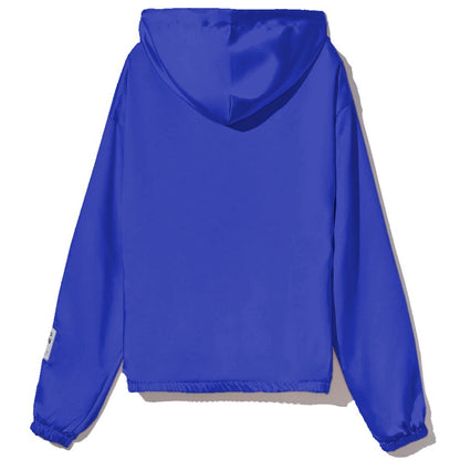 Comme Des Fuckdown Blue Polyester Sweater and Zipper Satin Jacket