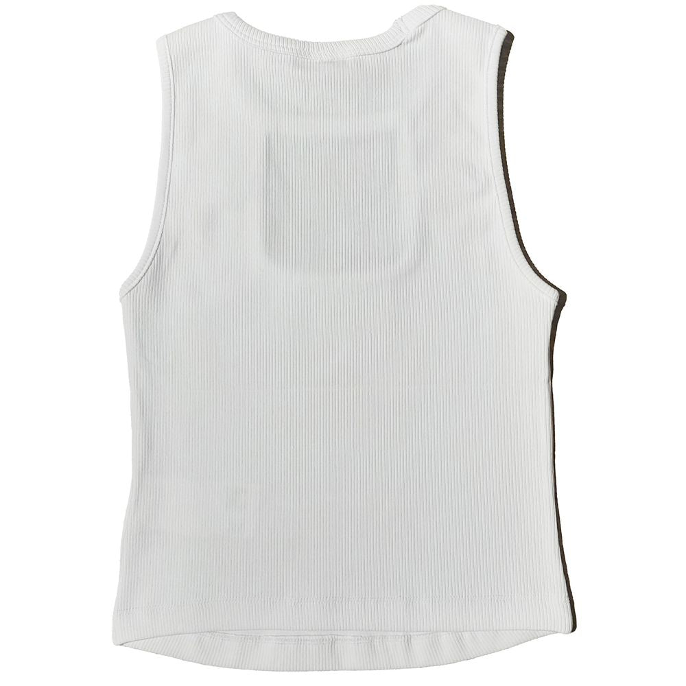 Comme Des Fuckdown White Cotton Rib Top