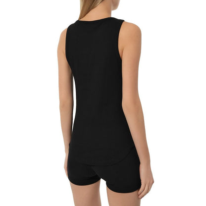 Comme Des Fuckdown Black Cotton Rib Tank Top