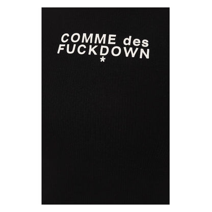 Comme Des Fuckdown Black Cotton Ribbed Cropped Top