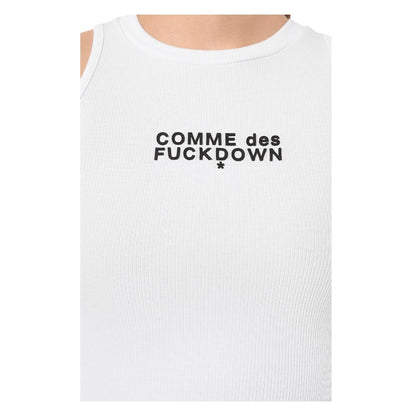 Comme Des Fuckdown Ribbed Cropped Top