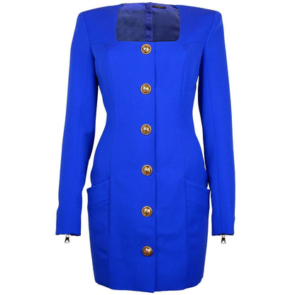 Balmain Blue Wool Dress: A Statement of Elegance and Power