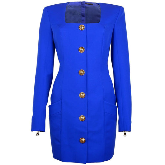 Balmain Blue Wool Dress: A Statement of Elegance and Power