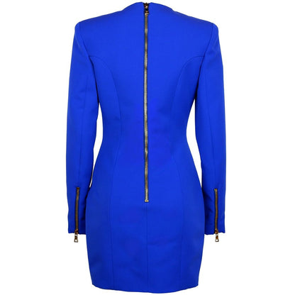 Balmain Blue Wool Dress: A Statement of Elegance and Power
