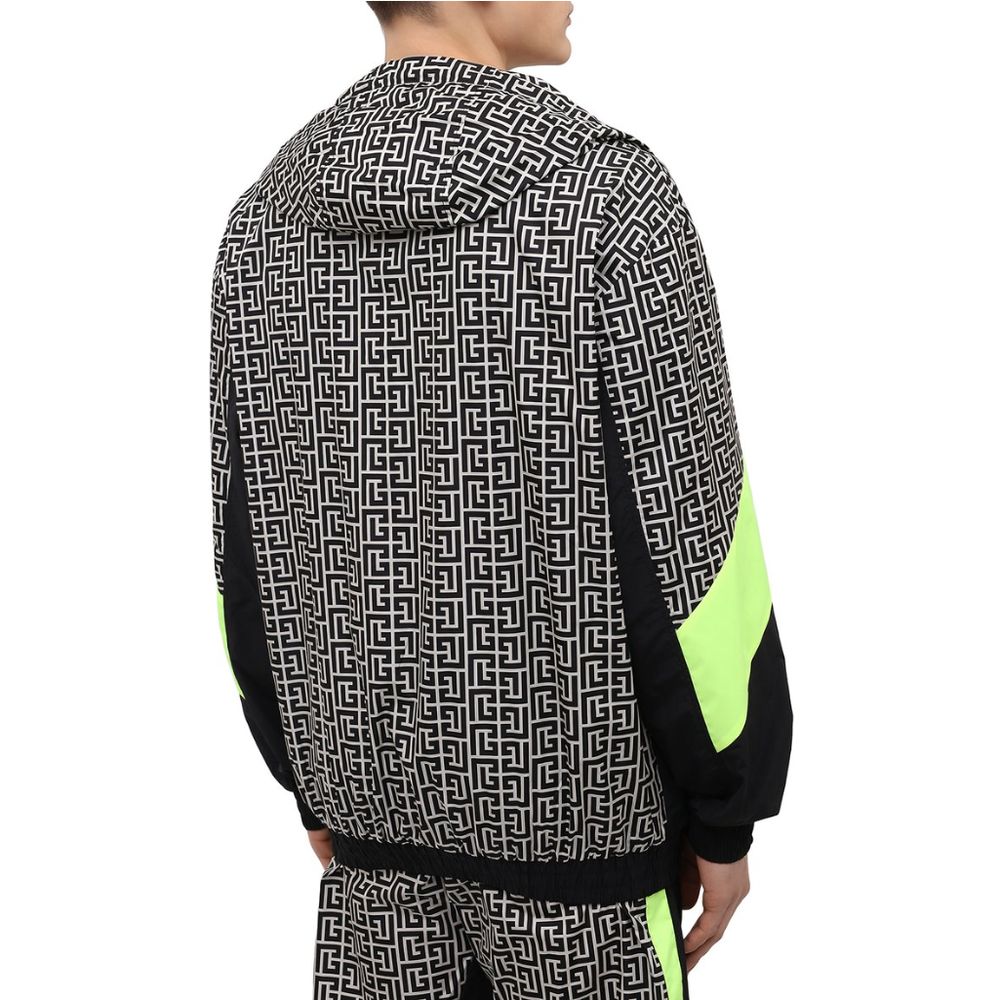 Balmain Multicolor Nylon Jacket - Bold Geometric Design