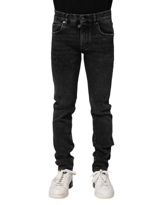 Dolce & Gabbana Black Cotton Skinny Denim Jeans