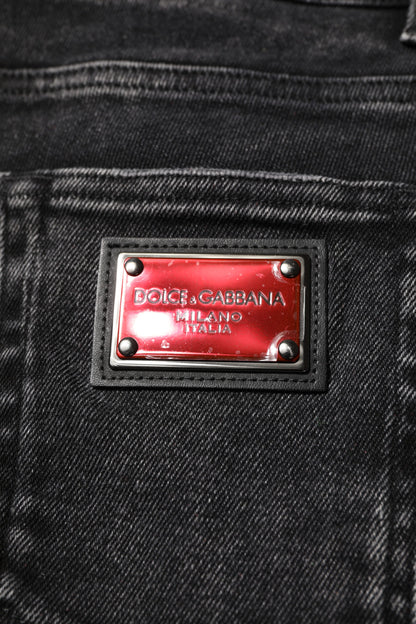 Dolce & Gabbana Black Cotton Skinny Denim Jeans