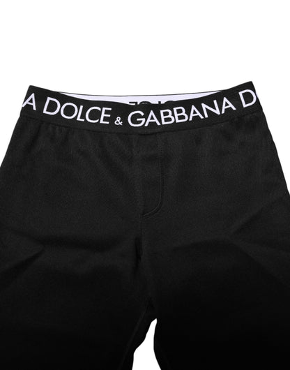 Dolce & Gabbana Black Nylon Skinny Jogger Pants