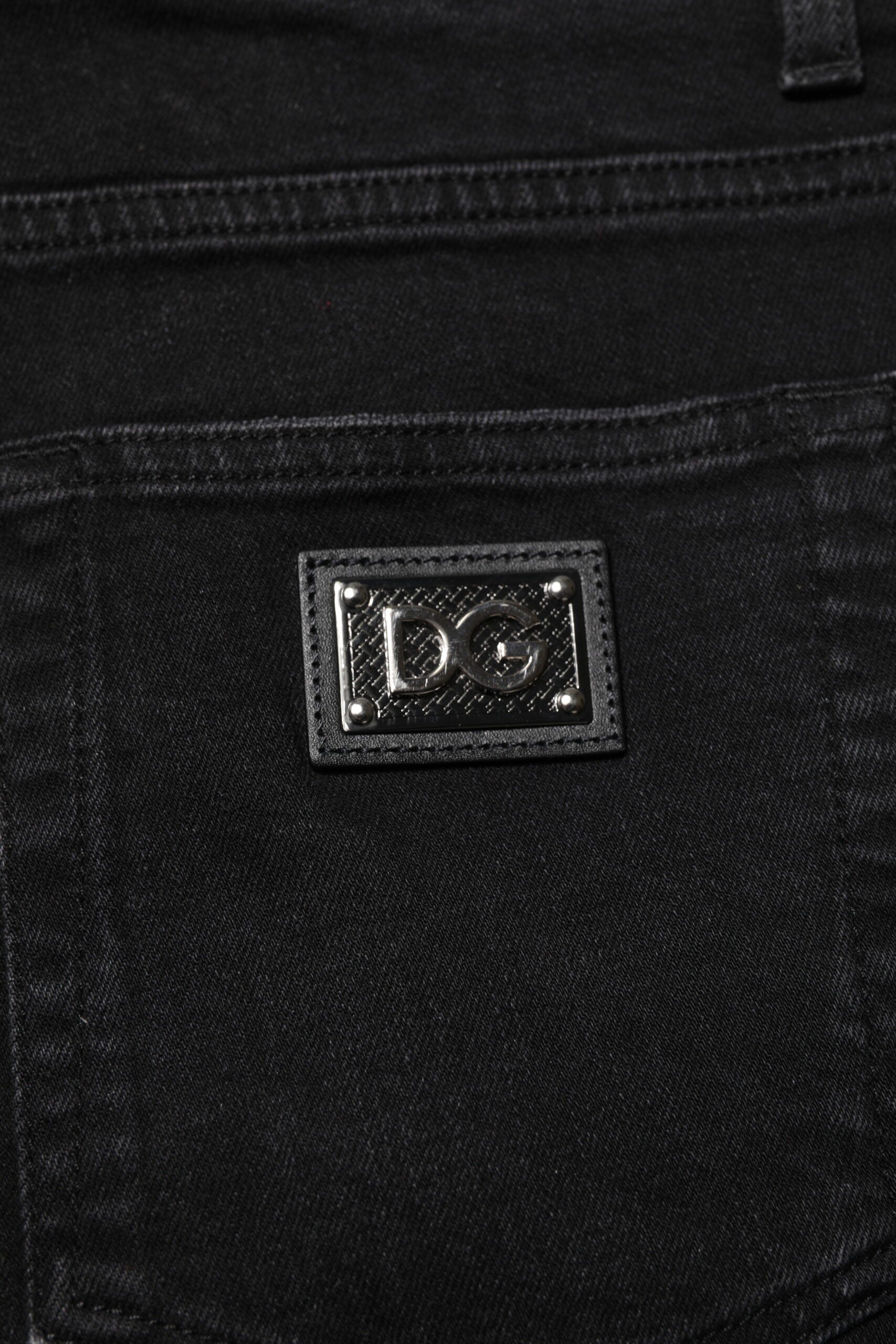 Dolce & Gabbana Black Cotton Skinny Denim Jeans for Men