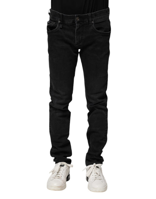 Dolce & Gabbana Black Cotton Skinny Denim Jeans