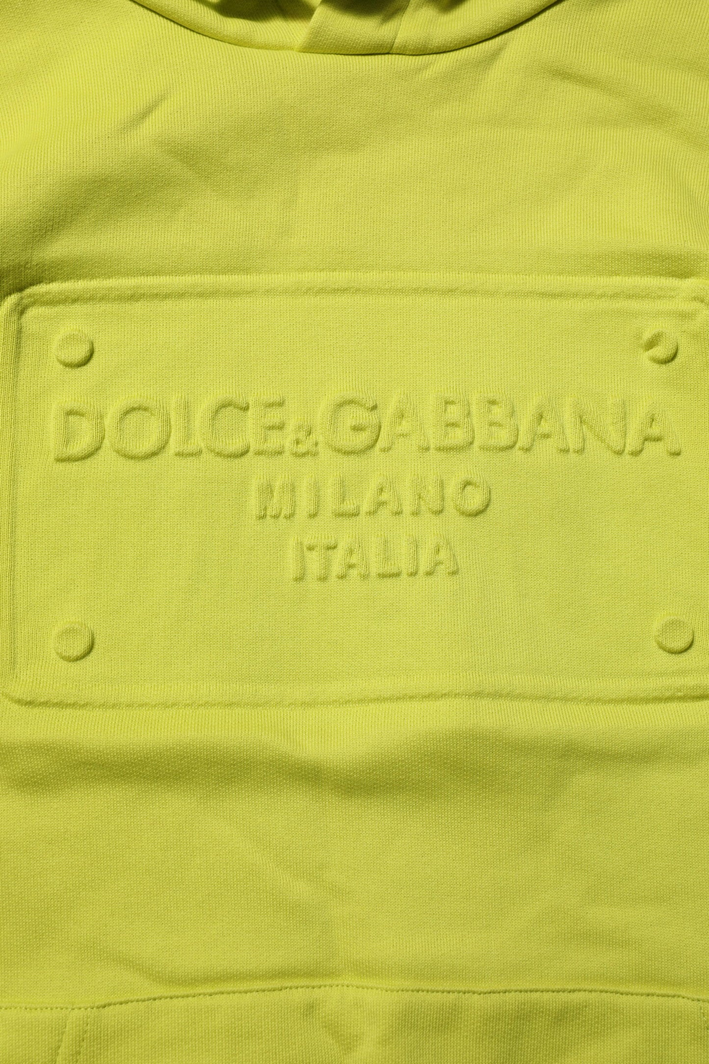 Dolce & Gabbana Green Cotton Hooded Logo Sweatshirt