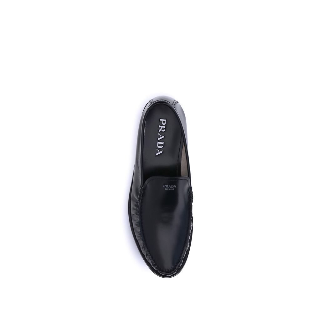 Prada Brushed Leather Loafers: The Pinnacle of Modern Minimalism