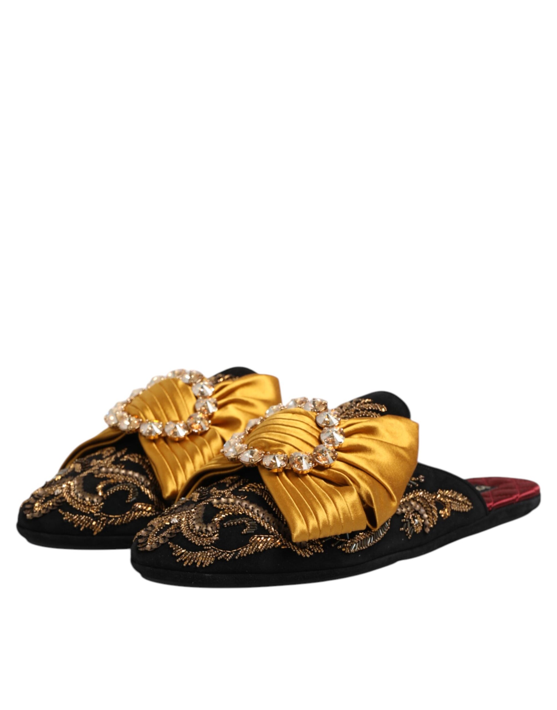 Dolce & Gabbana Multicolor Embellished Flat Sandals