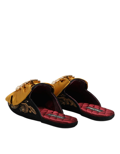 Dolce & Gabbana Multicolor Embellished Flat Sandals