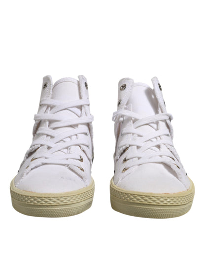 Maison Margiela White Lace Up Mid Top Women Sneakers