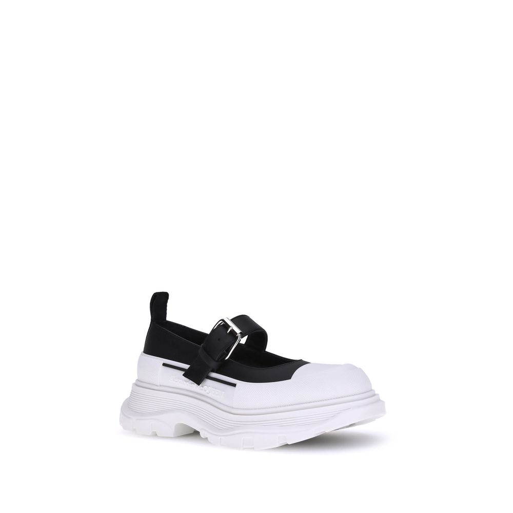 Alexander McQueen Black & White Mary Jane Sneakers for Women