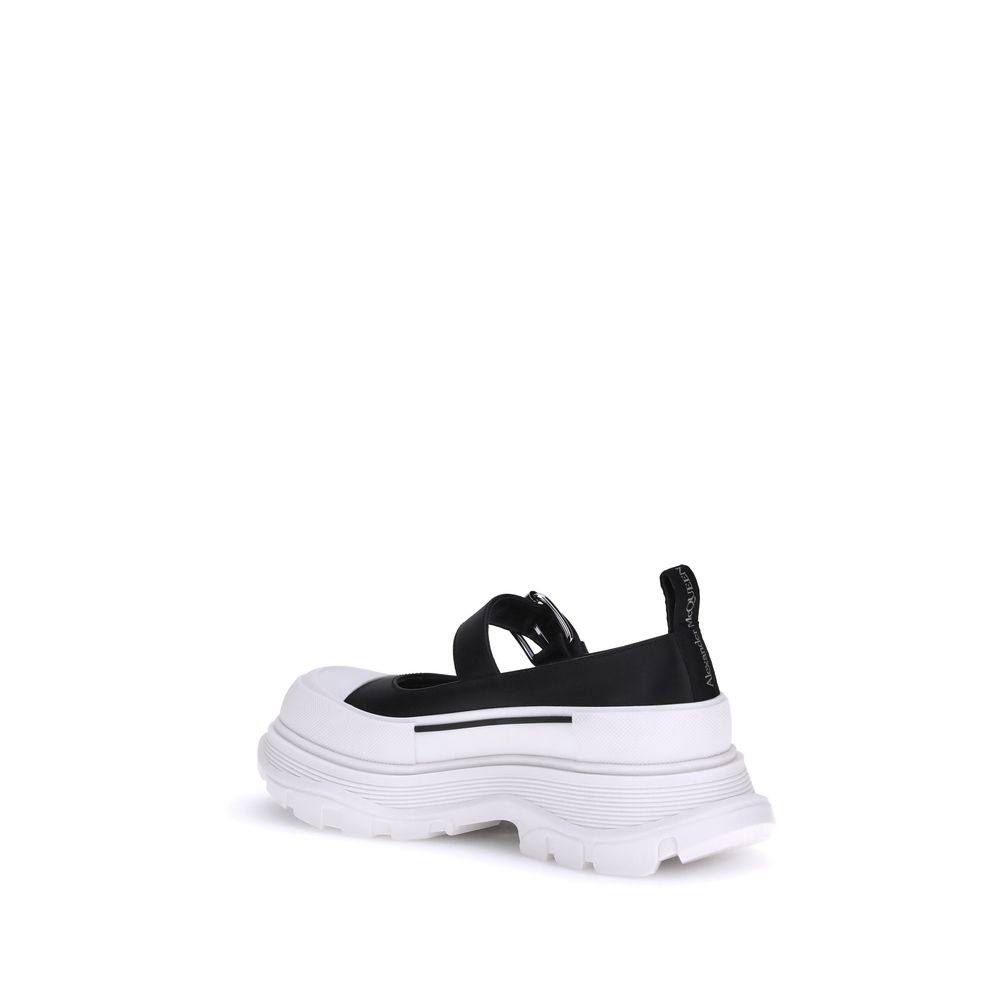 Alexander McQueen Black & White Mary Jane Sneakers for Women