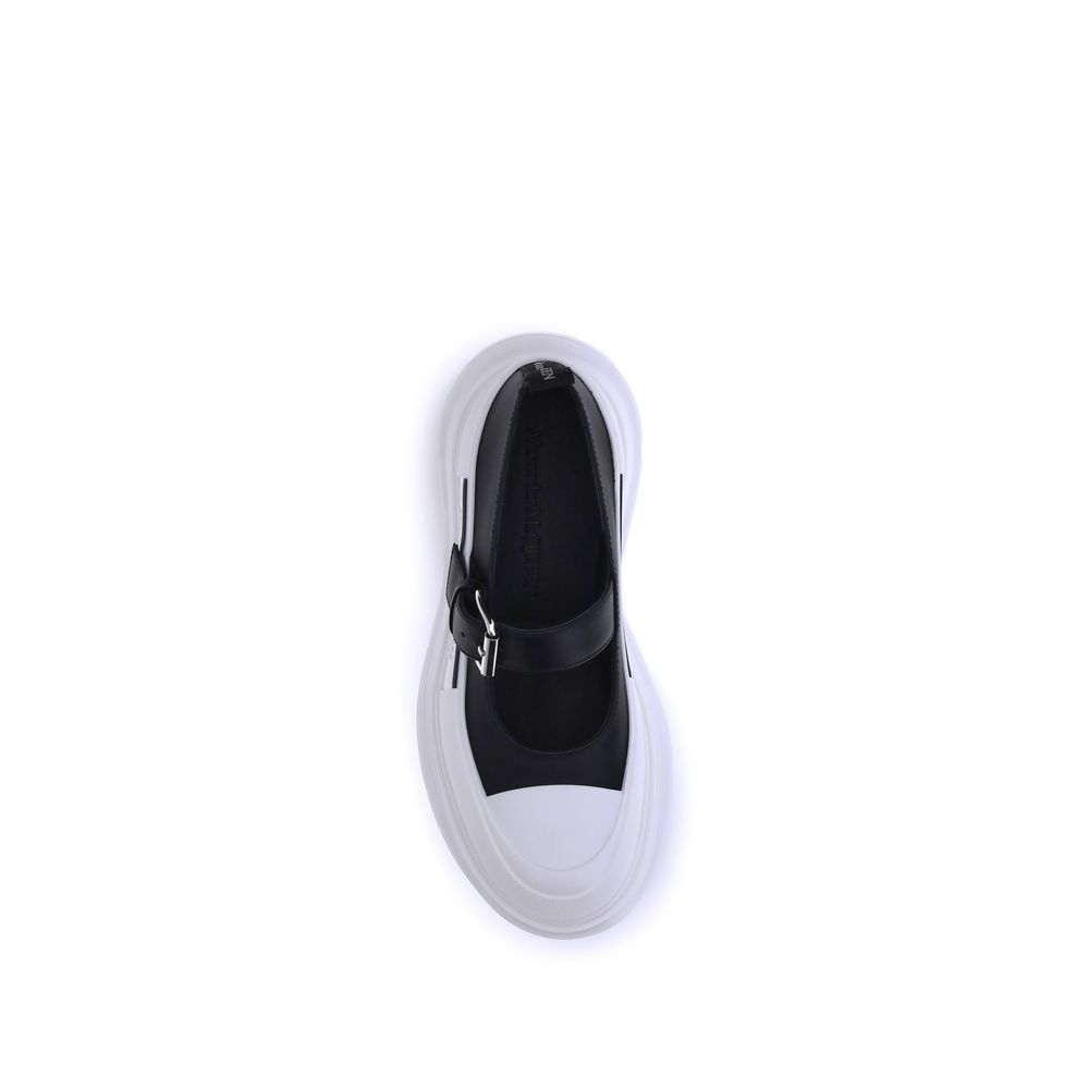 Alexander McQueen Black & White Mary Jane Sneakers for Women