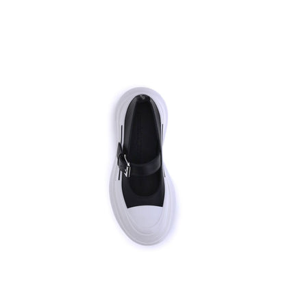 Alexander McQueen Black & White Mary Jane Sneakers for Women