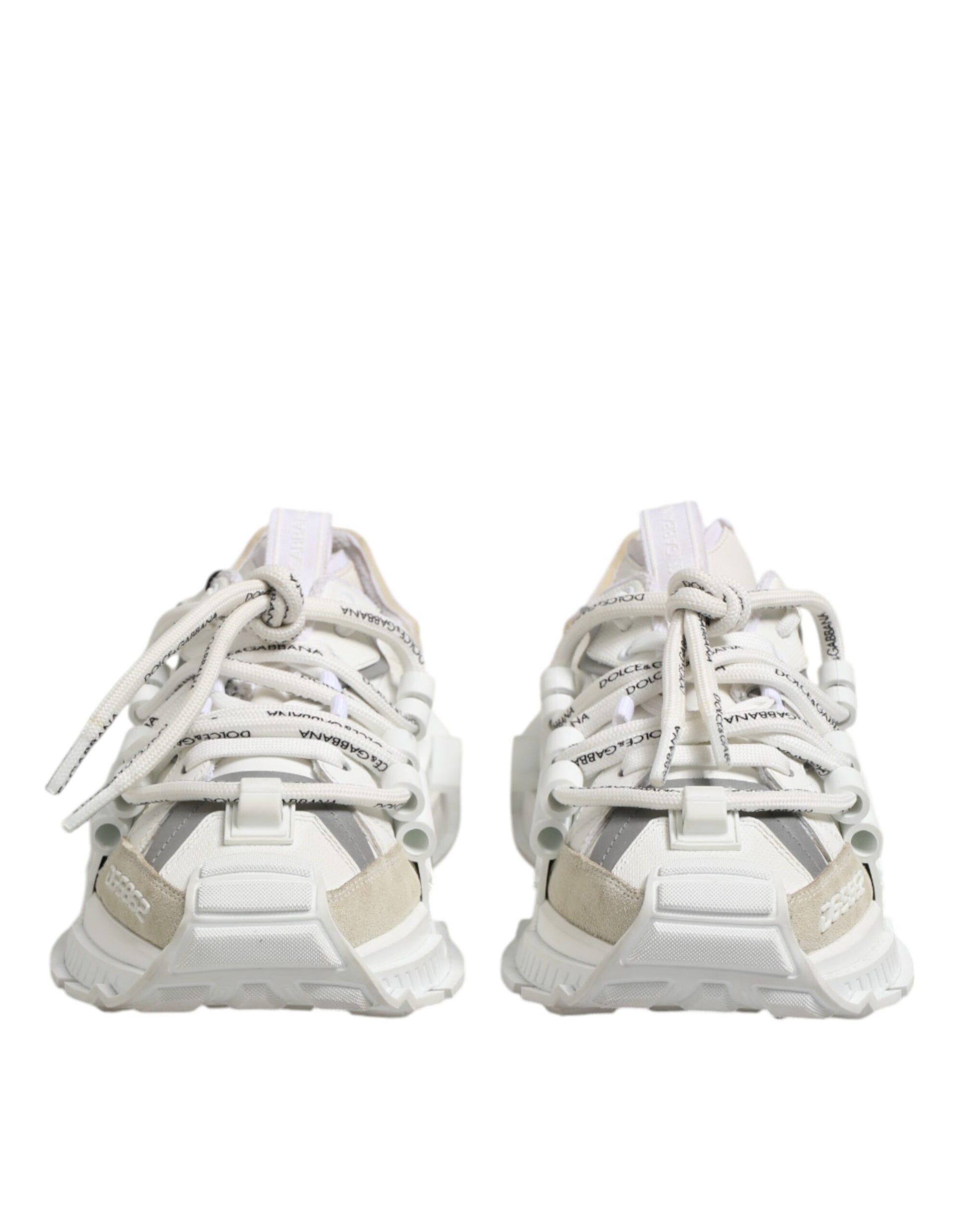 Dolce & Gabbana White Gray Low Top Space Sneakers