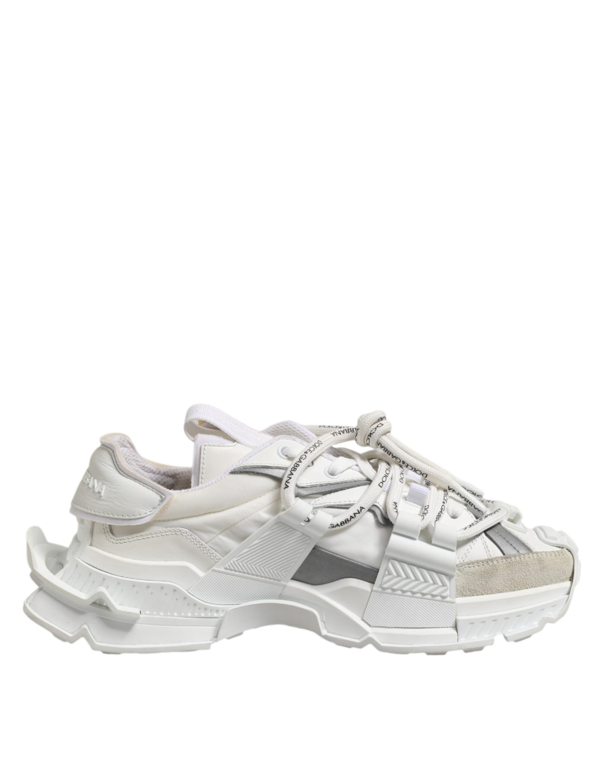 Dolce & Gabbana White Gray Low Top Space Sneakers