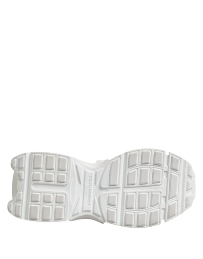 Dolce & Gabbana White Gray Low Top Space Sneakers