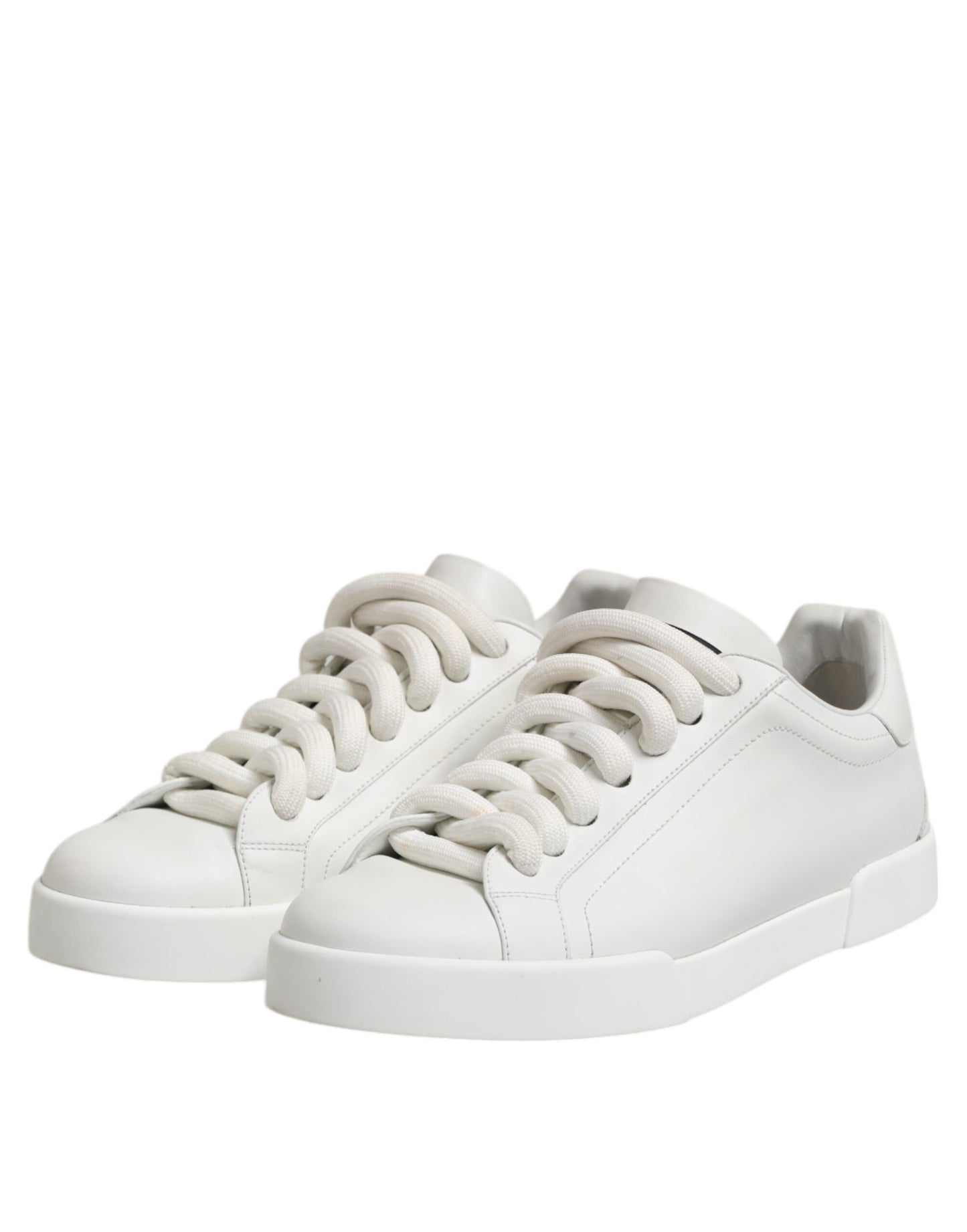 Dolce & Gabbana White Logo Lace Up Low Top Men Sneakers