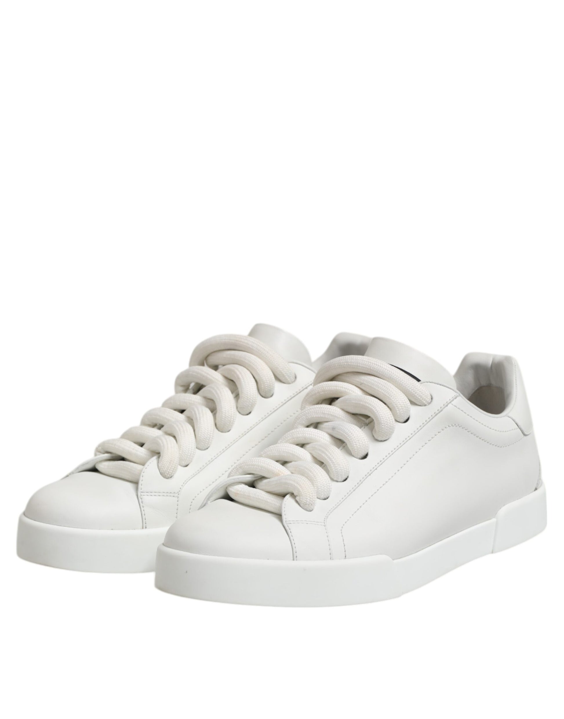 Dolce & Gabbana White Logo Lace Up Low Top Men Sneakers