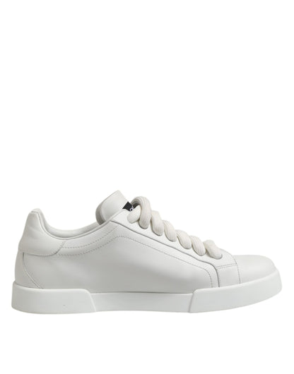 Dolce & Gabbana White Logo Lace Up Low Top Men Sneakers