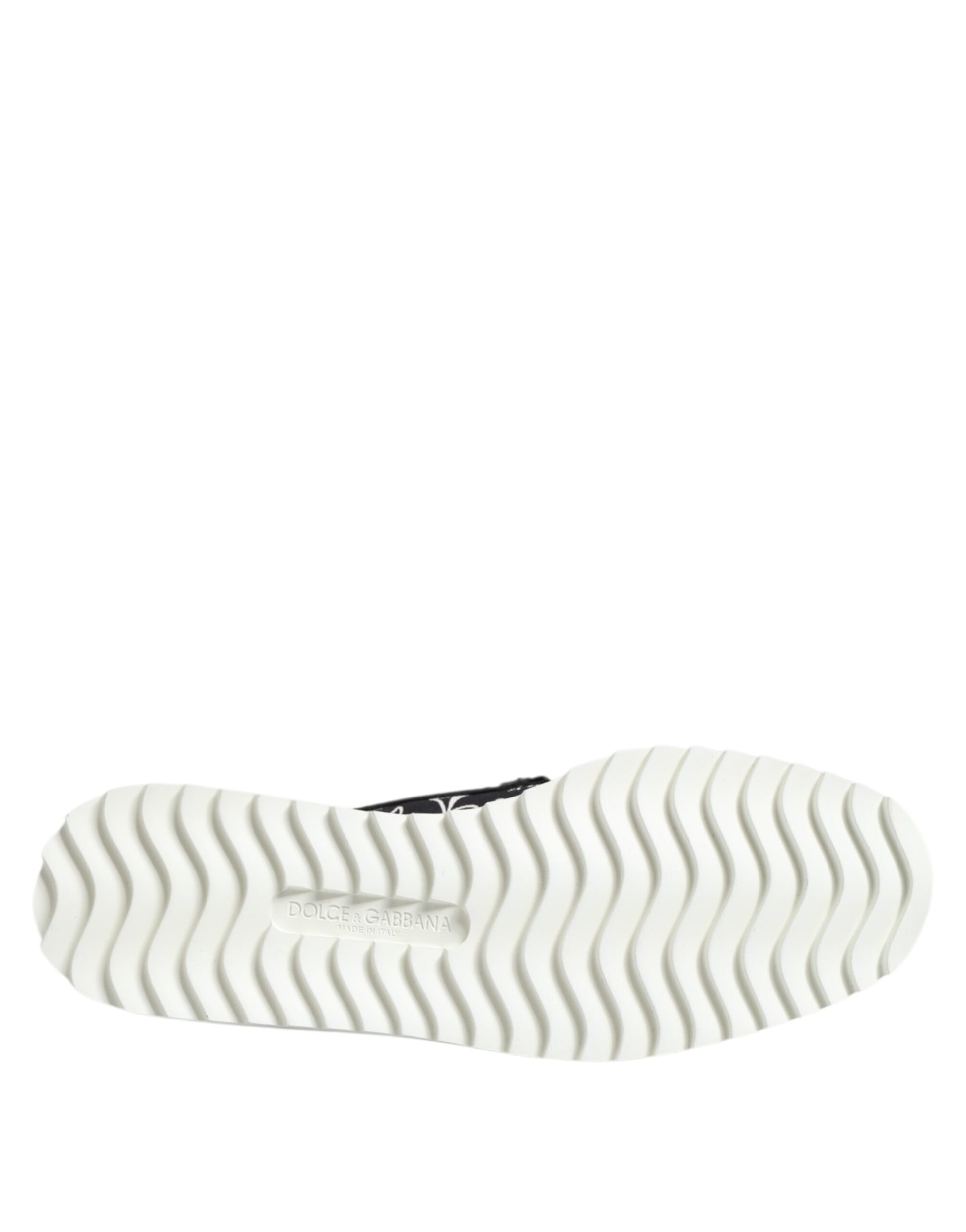Dolce & Gabbana Black Slip On Printed Men's Loafers