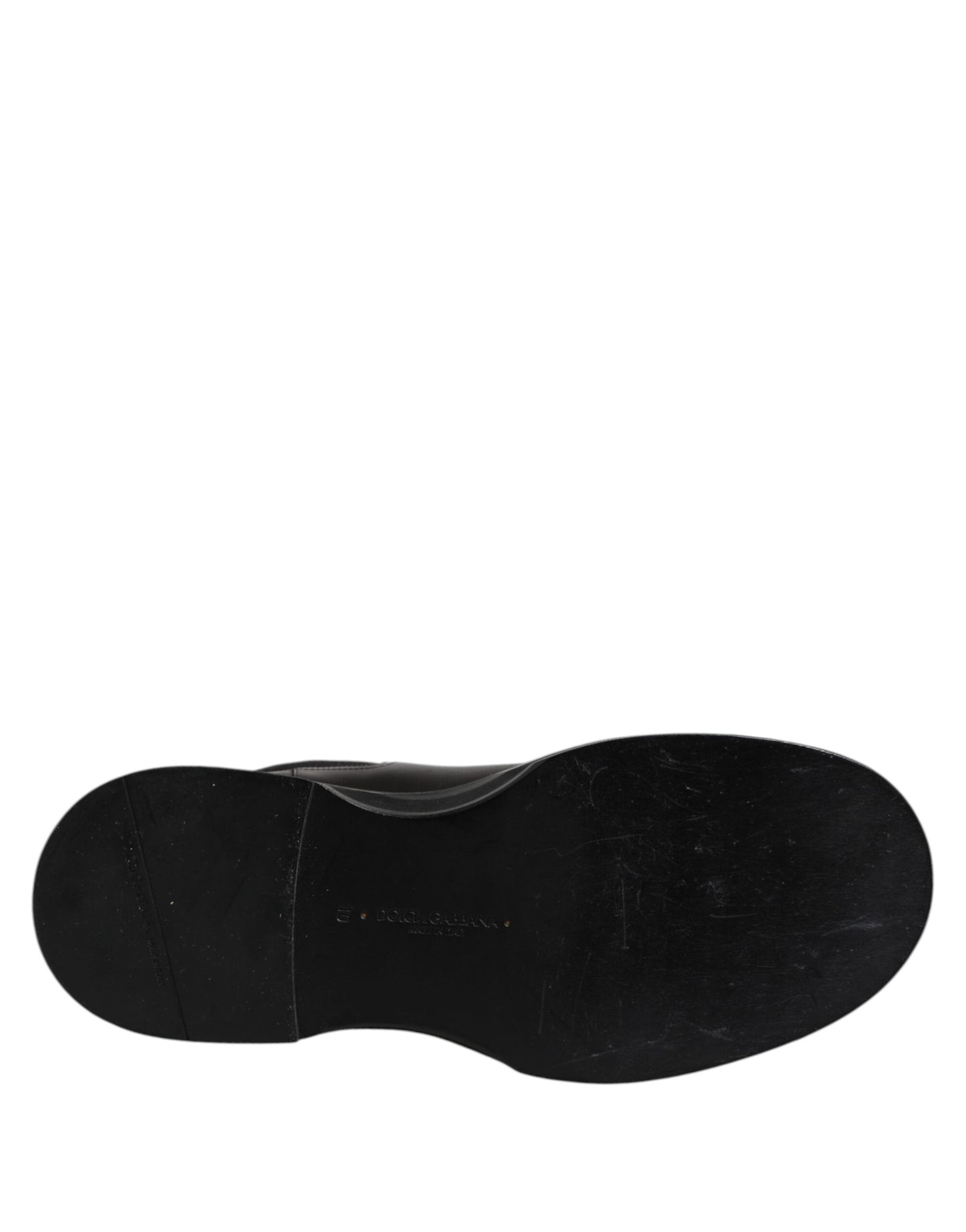 Dolce & Gabbana Black Leather Mid Calf Boots